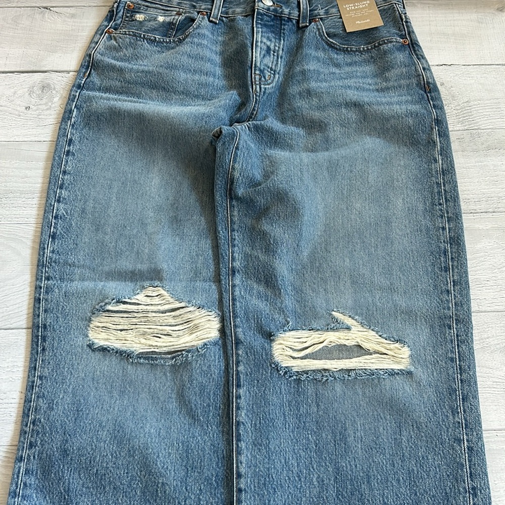 NWT Madewell Low-Slung Straight Leg‎ Jeans Sz 31 Blue - Picture 10 of 13
